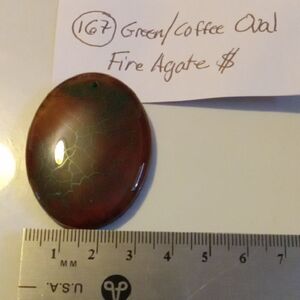 Oval Fire Stone Agate Pendant